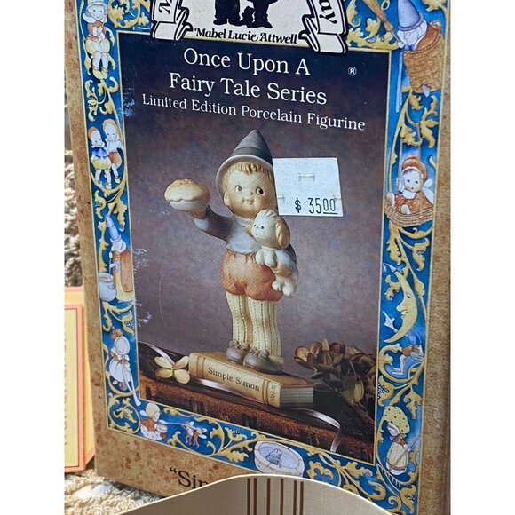 1992 Enesco Simple Simon Once Upon A Fairy Tale Porcelain Figurine Limited Editi - Picture 9 of 10